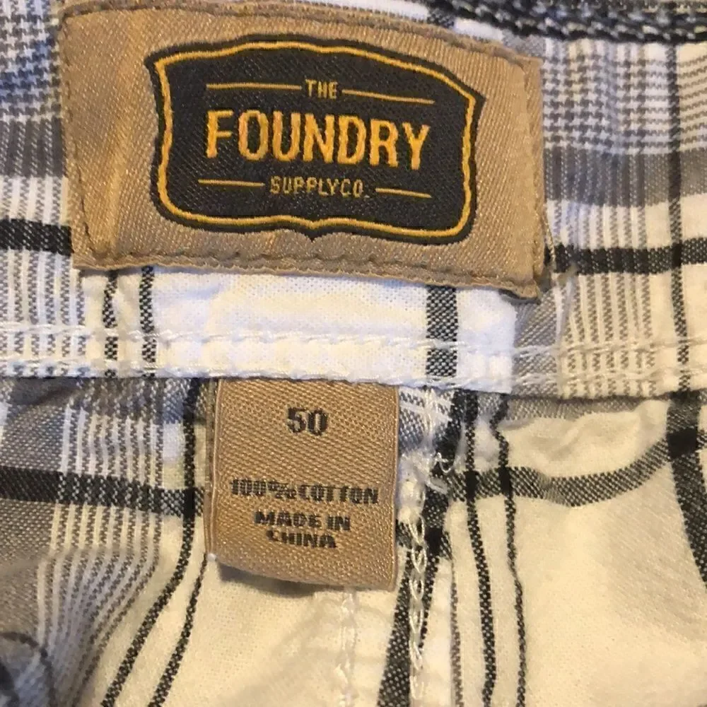 Foundry Supply Company Men’s Plaid Cargo Shorts size 50